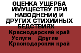 ОЦЕНКА УЩЕРБА ИМУЩЕСТВУ ПРИ НАВОДНЕНИИ И ДРУГИХ СТИХИЙНЫХ БЕДСТВИЯХ. - Краснодарский край Услуги » Другие   . Краснодарский край